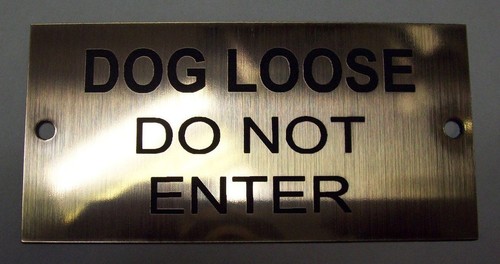 Dog loose not enter - not,