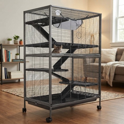 Elegant grey rodent cage with - elegant,