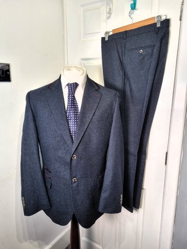 Next heritage blue tweed suit - blue,