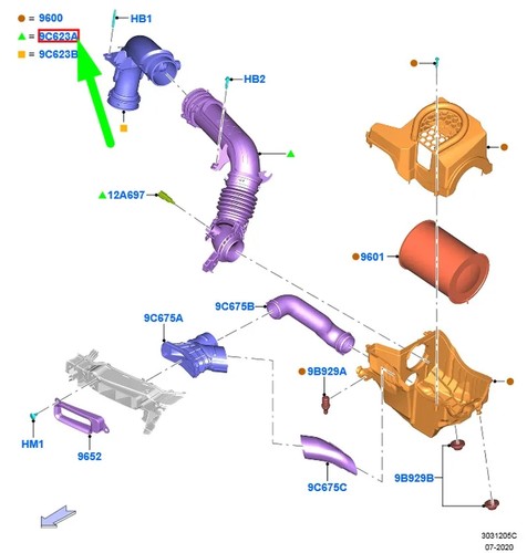 Ford focus c346 mk3 - c346, hose