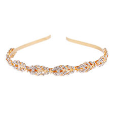 Vintage Wedding Bridal Bridesmaid Prom Party  Rhinestone Leaves Headband Tiara 