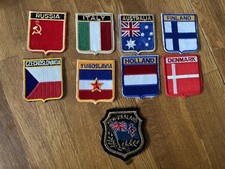 JOB LOT X 9 Country National Flag Sew on Patches   BRAND NEW 6   USED 3