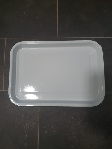 Enamel serving tray white - tray, with