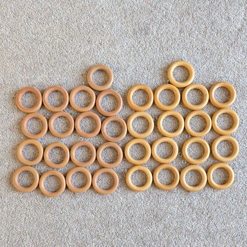 Wooden curtain rings - rings, x