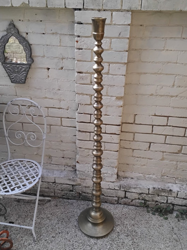 Antique indian brass tall - indian,