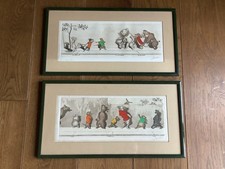 SET OF 2 BORIS O'KLEIN  ETCHINGS FROM DIRTY DOGS OF PARIS SERIES SIGNED