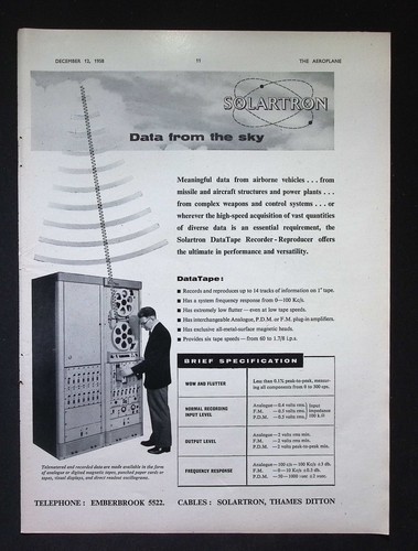 Original 1958 advert solartron - 1958,