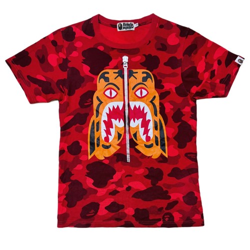 Bape red camo tiger tee - red,