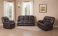 Conrad Black and Brown Leather sofa 3+2+1