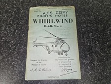 Post WW2 1950s RAF Aircrew Whirlwind Mk3 Helicopter Pilots Notes Manual AP4509C