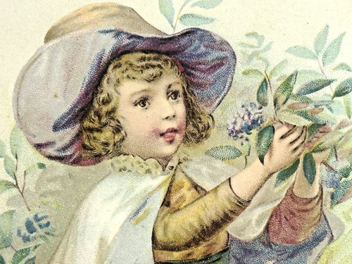 Children postcard girl big - children,
