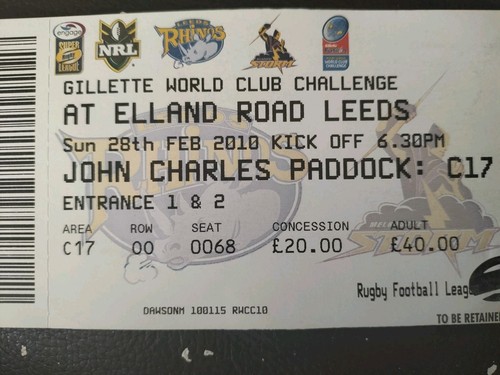 Rugby league match - match, 2010