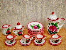 Pink Rose Tea Set, Dolls House