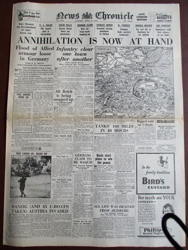 Ww2 newspaper annihilation - newspaper,