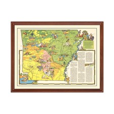 Old Map of Arkansas 1941 - Vintage Arkansas Art