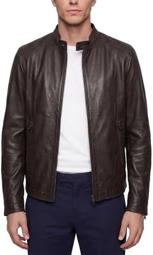 Massi men leather jacket - leather,