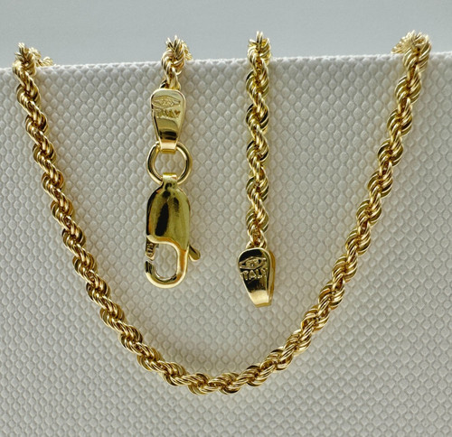 Solid 9ct yellow gold rope - 9ct,