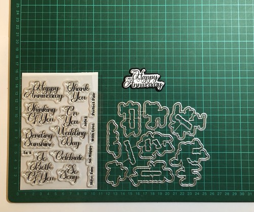 Sentiments stamps die set - die,