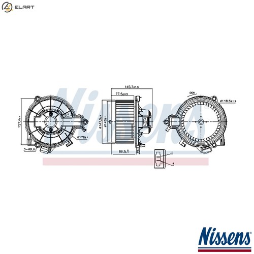 Interior blower 87616 - interior,