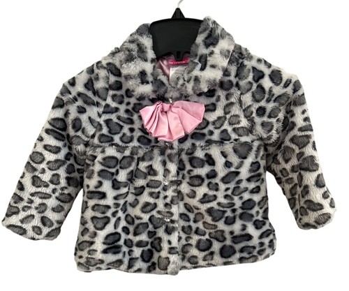 Girls faux fur white - faux, gray