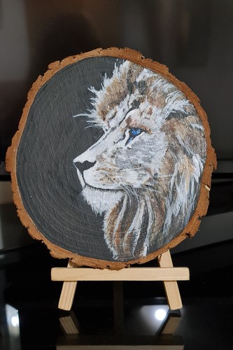 Lion hand painted - lion,,