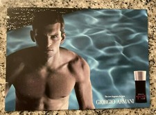 Giorgio Armani Modern Advertising Postcard - Armani Sport Code Aftershave - Mint