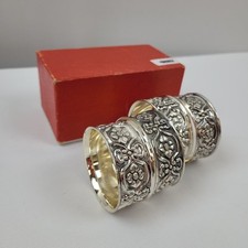 Vintage Set Of 4 Ornate Metal