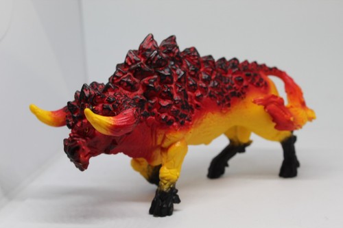Schleich fire bull figure - bull,