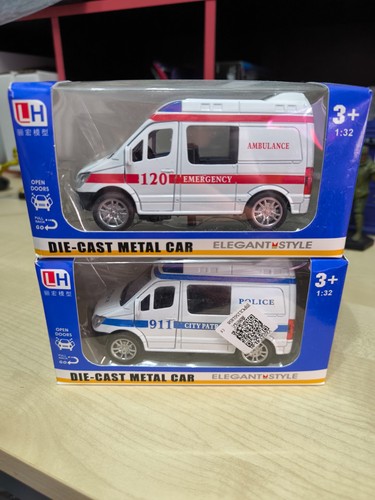 Metal alloy toy ambulance - alloy,