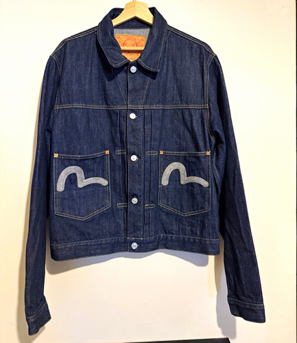 Evisu men blue denim - blue, jean