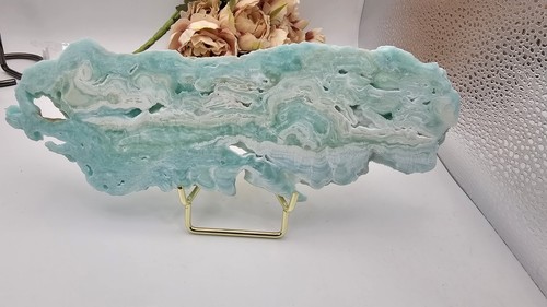 Large hemimorphite slab slice - large,