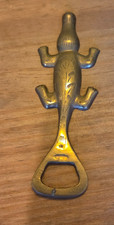 Vintage solid brass crocodile