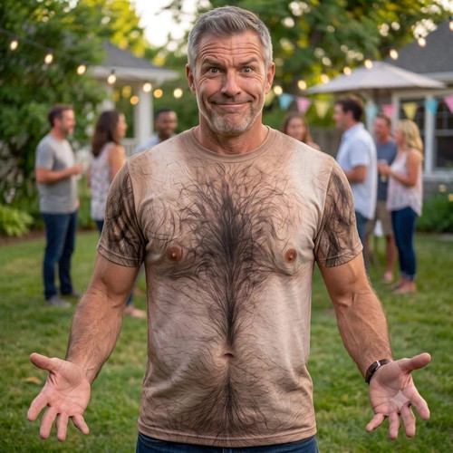 Funny hairy body shirt 3d - hairy, shirt,