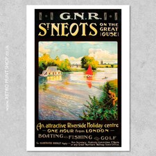 GNR St Neots Poster - Railway