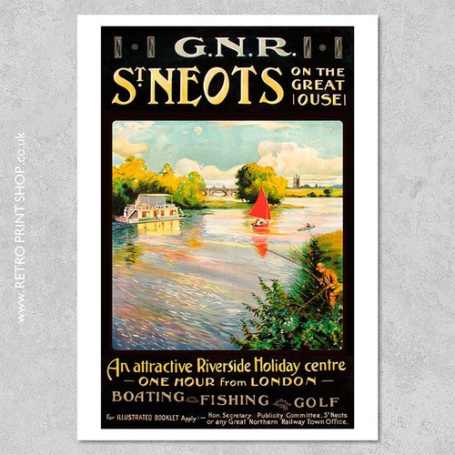 Gnr neots poster railway - -,