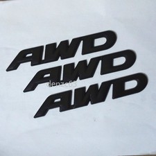 3x Black Matte Big AWD Metal
