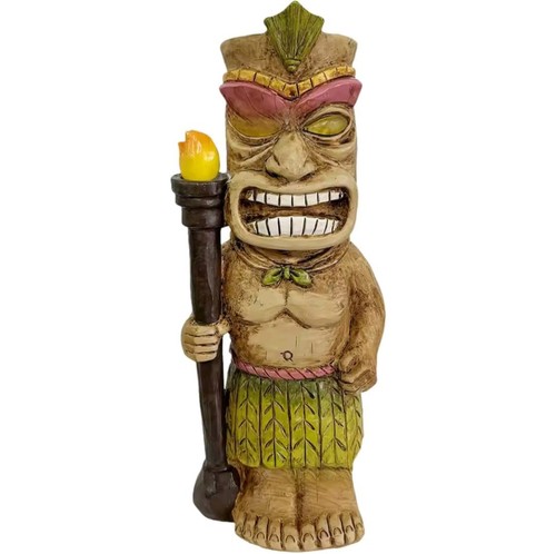 Mayan solar tiki torch resin - mayan,