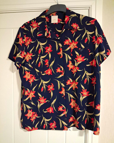 Ladies blouses navy - ladies, 1