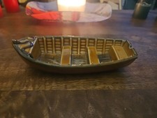 Vintage porcelain rowing boat ornament,