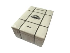 VNTG ARABIA Finland Lidded Porcelain Box w/Silver FINNCELL 1918-68 EXCELLENT MCM