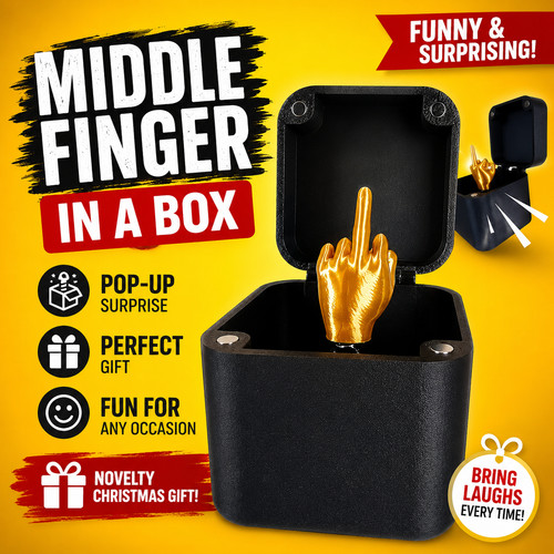Middle finger box funny - in,