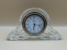Vintage Waterford Crystal Mantel Clock, [working condition], 17 cm x 10 cm high.