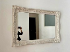 Large Ornate Wall Mirror – Painted White
