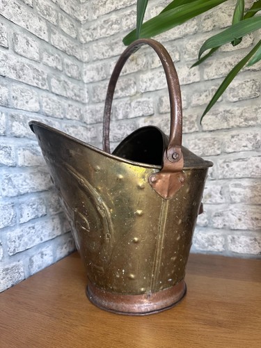 Vintage brass copper fireside - copper,