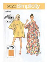 SIMPLICITY 5628 MISSES 1970'S VINTAGE JIFFY CAFTAN Sewing pattern SIzes S-M-L-XL