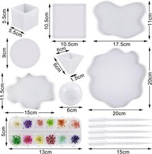 16Pcs Resin Pyramid Mould