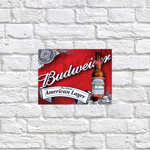 Budweiser retro tin metal - budweiser,,