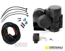 Denali SoundBomb COMPACT Motorcycle Motorbike Air Horn & PlugnPlay Wiring Kit