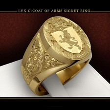 18K Gold Filled Lion Shield