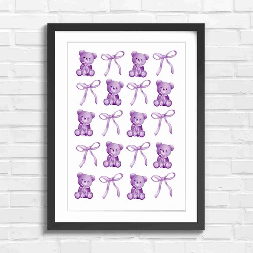 Cute teddy bears and - teddy, bows